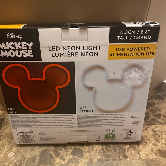 Paladone Disney Mickey Mouse LED Red Neon Light Wall Mountable - USB - Picture 3 of 3